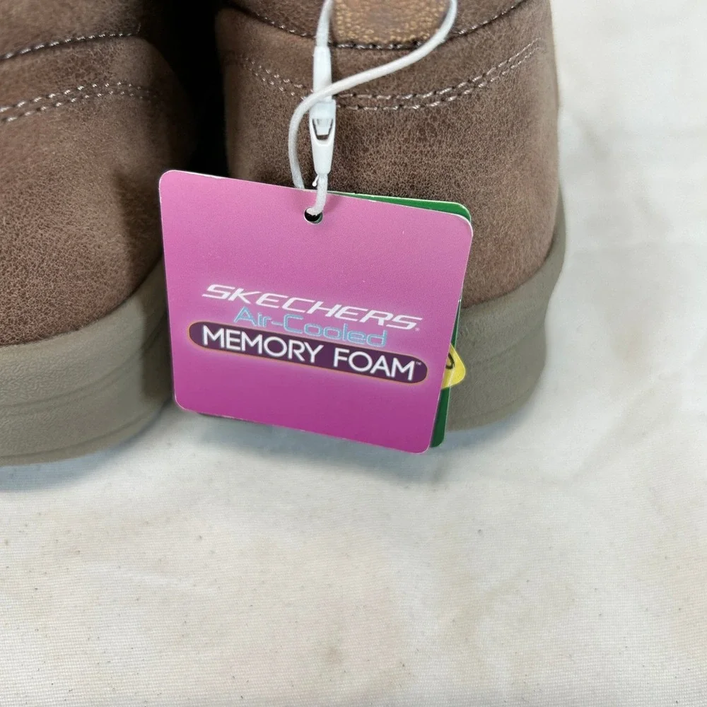 Skechers On-the-GO Joy Savvy Mushroom Brown Vegan Ankle Boots Mens 7‎ New